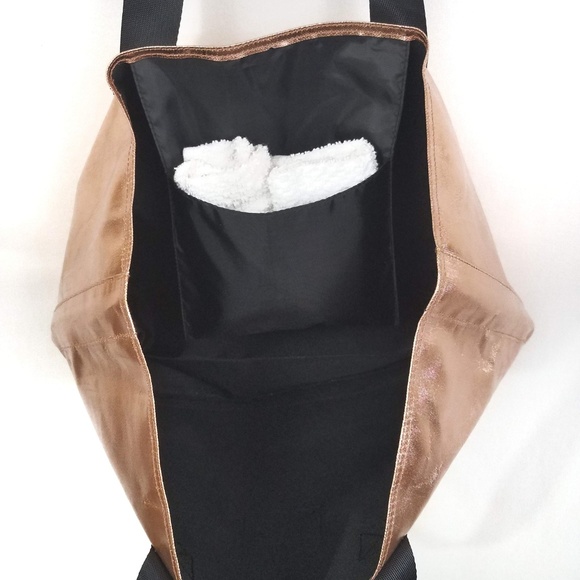 ~~SOLD~~ PINK Rose Gold Metallic Sheen Tote Bag - Picture 3 of 3